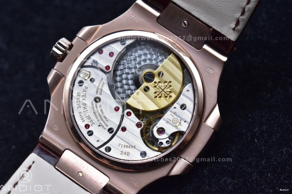 Edition GRF Strap Gray RG Brown on Nautilus Croco Best SS A23J 5712 Dial 0426